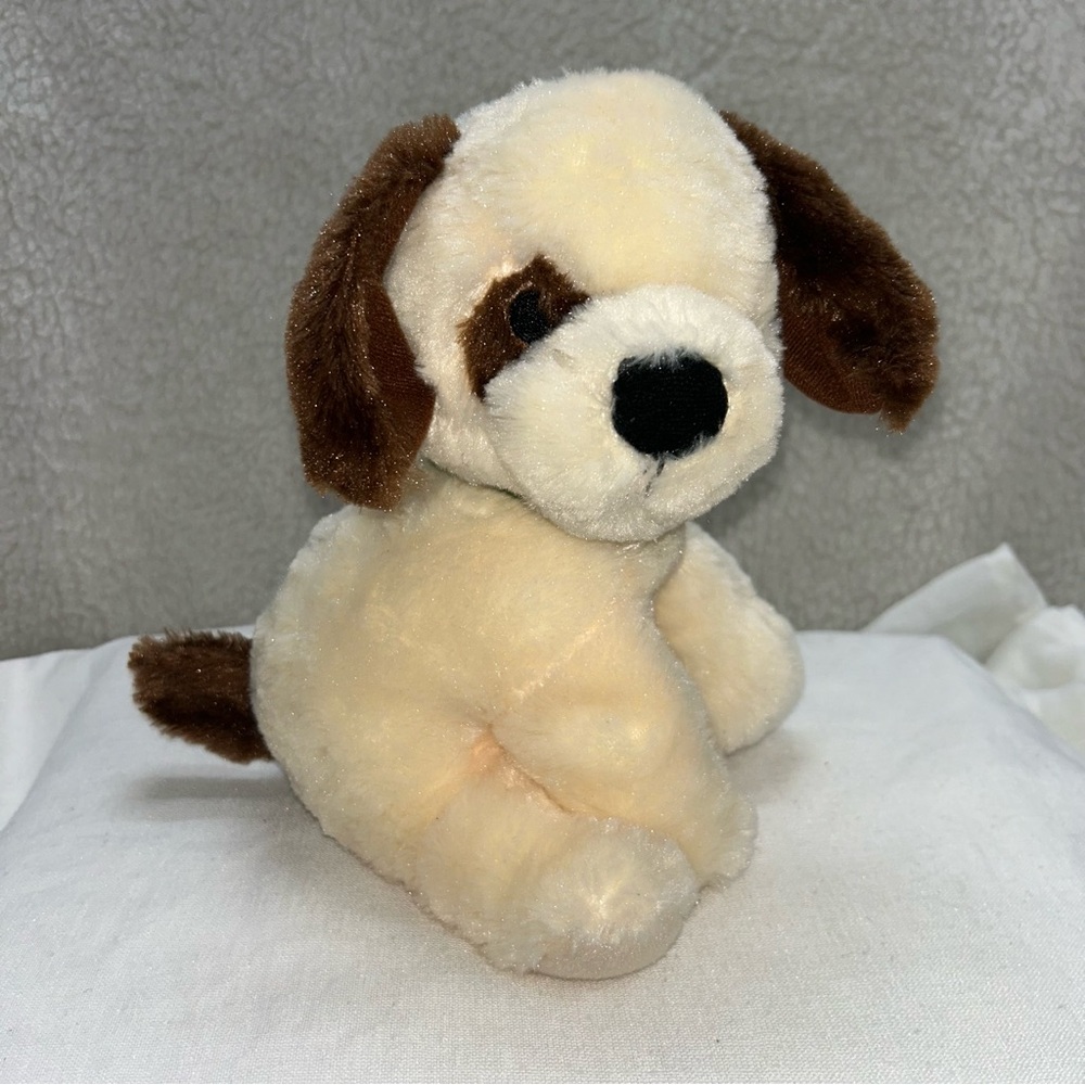 Puppy dog plush name Homer Habitat for Humanity 10" beige embroidered eyes